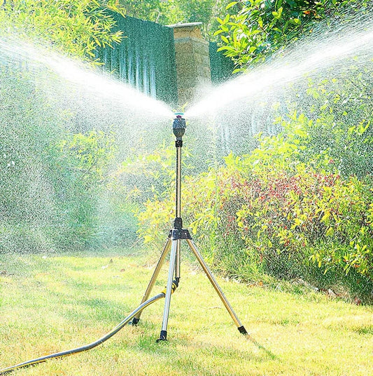 aakip™-Stainless Steel Rotary Irrigation Tripod Telescopic Support Sprinkler