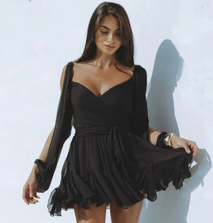 aakip™-(🔥Hot Sale-49% OFF)🔥V-neck off-the-shoulder Dress