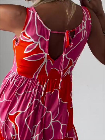 Off-the-shoulder Printed Dress