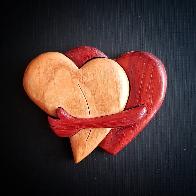 A Hug From My Heart For You (Handmade Wood Carvings)