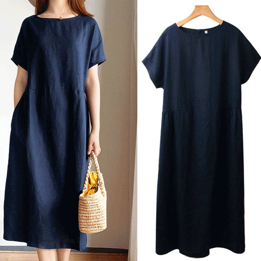 aakip™-🔥HOT SALE🔥 Japanese Style Linen Cotton Dress(50%OFF)