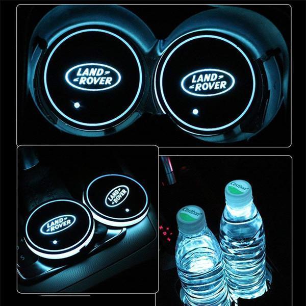 aakip™-Led Car Logo Cup Lights up Holder USB Charging 7 Colors Changing