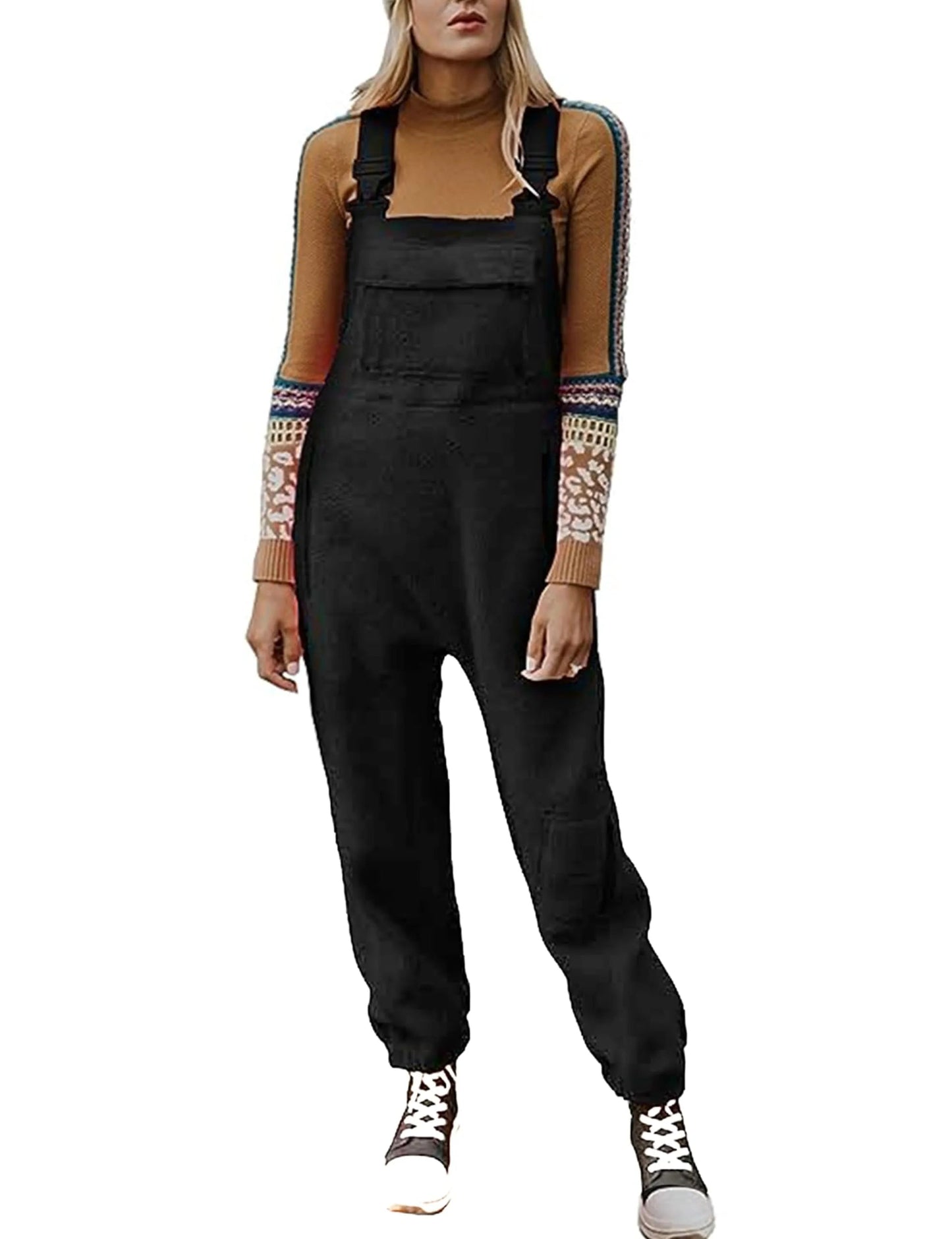 WINTER SALE WOMEN'S FLEECE WARM OVERALLS LOOSE CASUAL JUMPSUITS