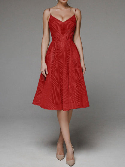 Black Friday Sale: 55% off for a limited time- Fashion V Neck Sling A-Line Dress