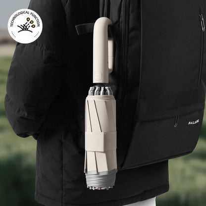 aakip™-Ring buckle umbrella, Reflective Safety Strip, Sturdy Windproof, Travel Portable