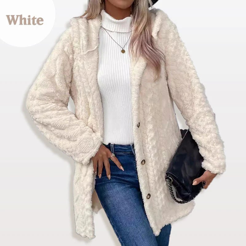 Women's Warm Diamond Pattern Hooded Jacket🧥