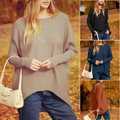 aakip™-Women's Irregular Oversized Dolman Sleeve Knitted Pullover