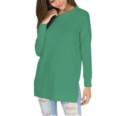 49% OFF  🔥Round Neck Casual Solid Color Top