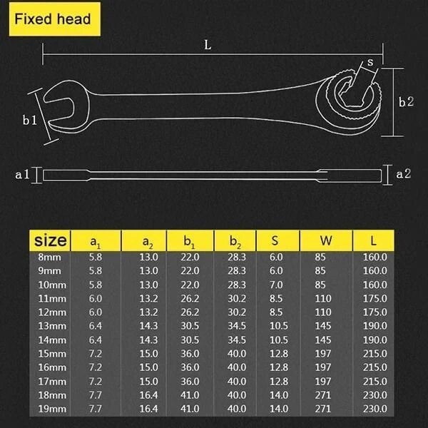 aakip™-🔥Limted-Time Offer🔥Open Tubing Ratchet Wrench (Fixed Head-Flexible Head 2 IN 1)