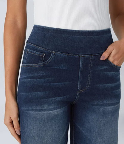 aakip™-Quinn Super Stretch High-Waisted Wide Leg Jeans