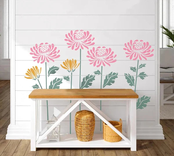 aakip™-🔥DIY decoration🌻-Garden Fence Large Flower Stencils