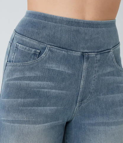 aakip™-Quinn Super Stretch High-Waisted Wide Leg Jeans