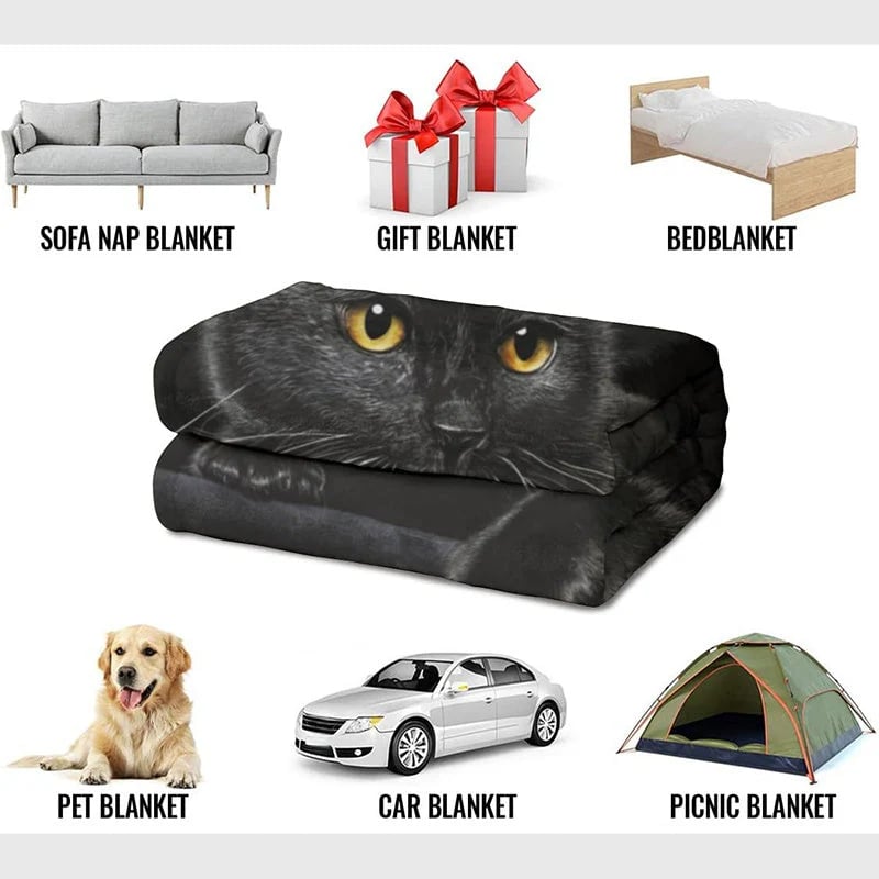 ⏳🎄Christmas Hot Sale - 49% Off!🔥30K+ SOLD🐱Black Cat All-Season Cozy Blanket