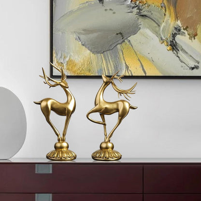 aakip™-Handmade Golden Deer Animal Figurine
