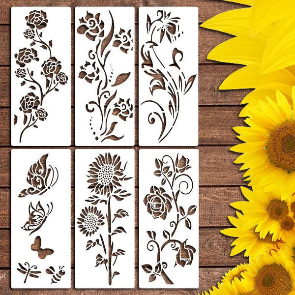 aakip™-🔥DIY decoration🌻-Garden Fence Large Flower Stencils