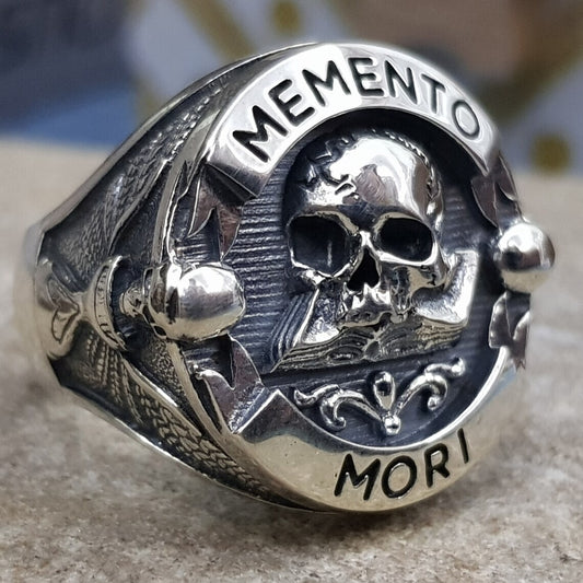 aakip™-Memorial Mori Skull Sterling Silver Ring