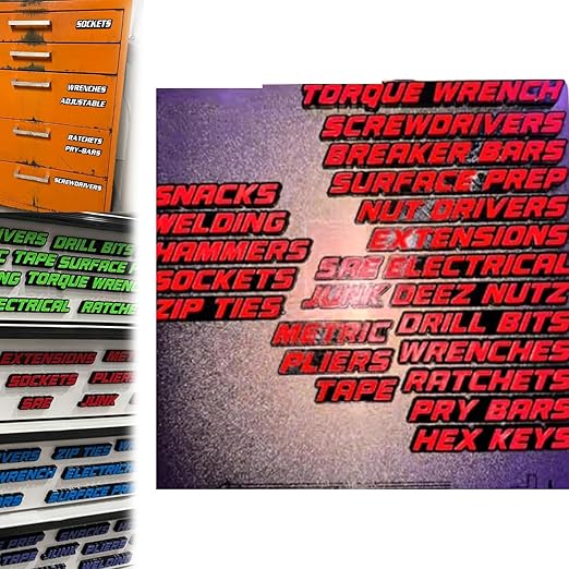 49% OFF This Week Promotions🎉🎉23 Pack of Magnetic Toolbox Labels🔩
