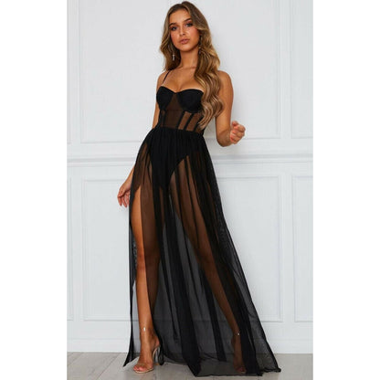 aakip™-Bohemian Vintage Sheer Long Dresses Summer Beach Party Party Long Dresses