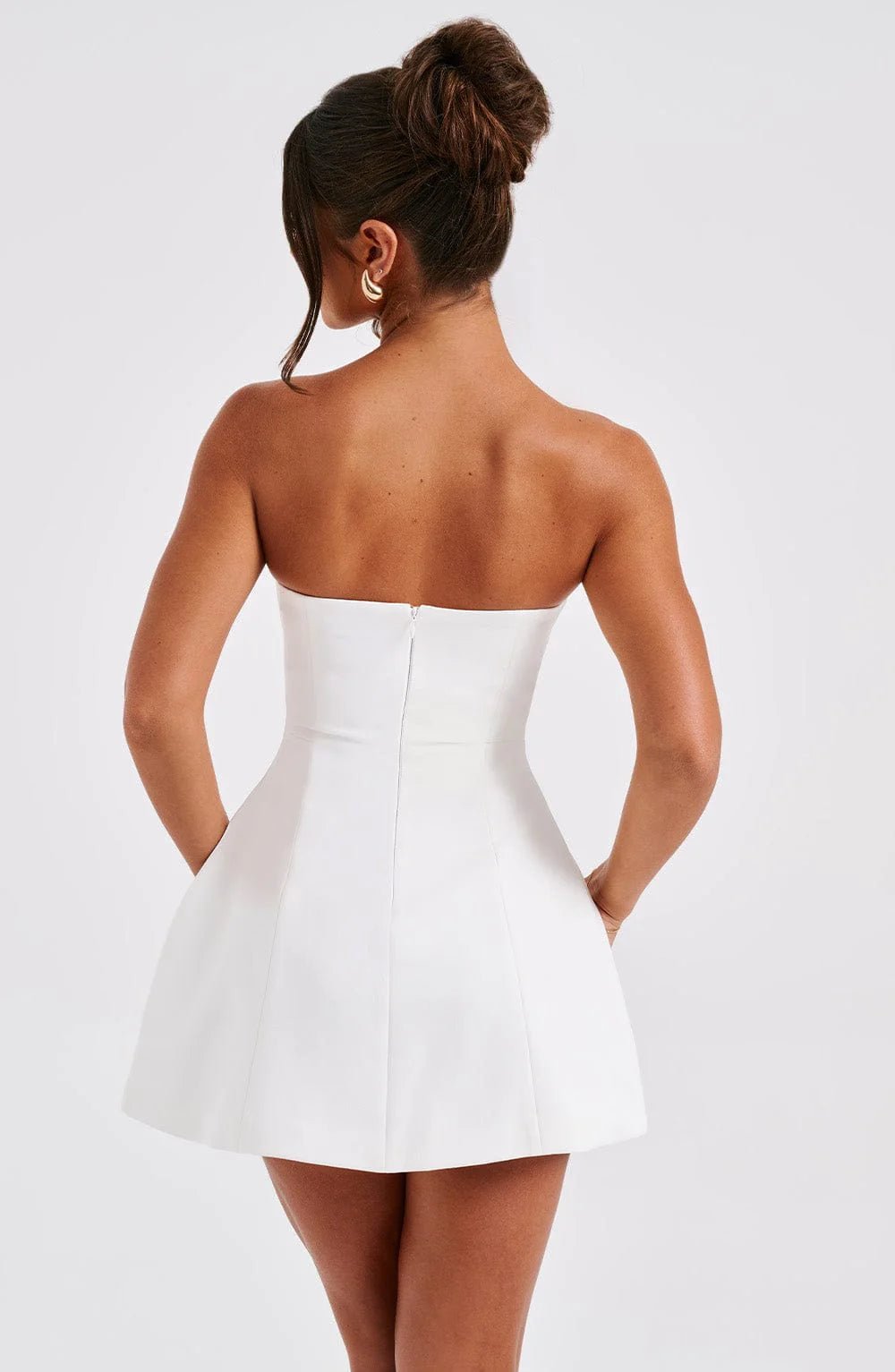 aakip™-Asha Mini Dress-Ivory