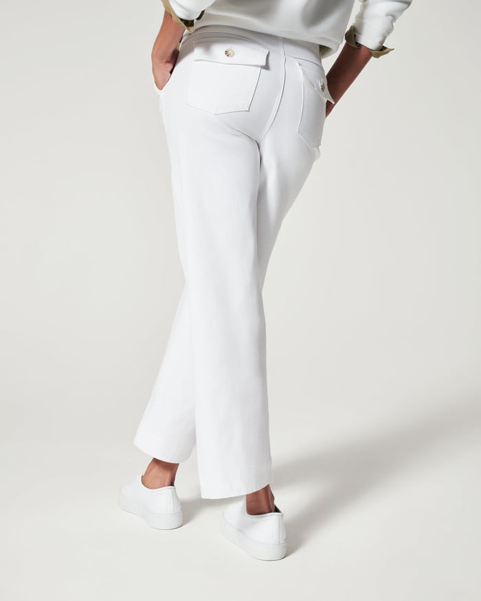 Stretch Twill Cropped Wide Leg Pants (BUY 2 FREE SHIPPING)