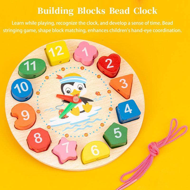 🔥6-Piece Wooden Shape Sorter Toy Set – Educational & Stacking Toy for Toddlers