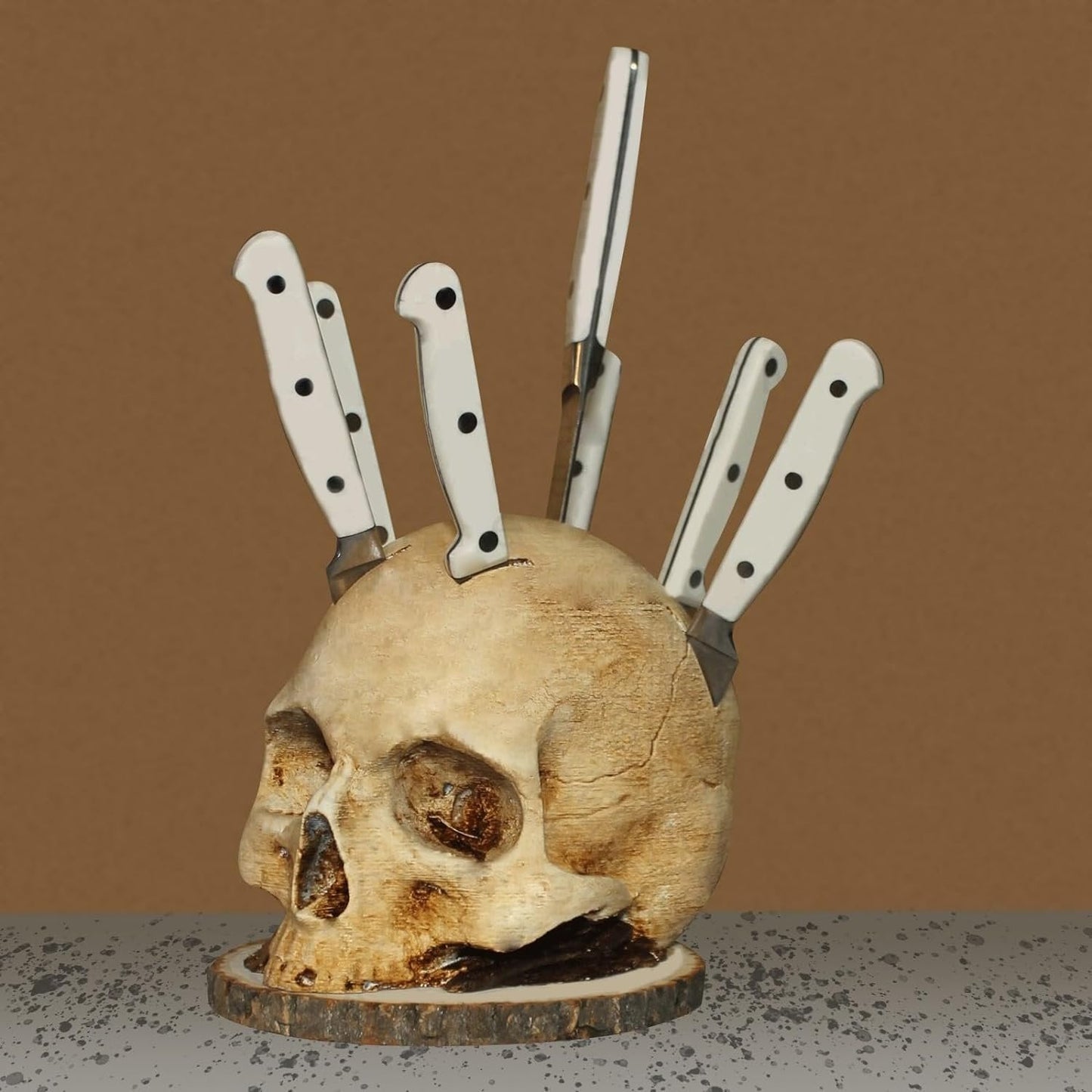 aakip™-Gothic Skull Knife Holder