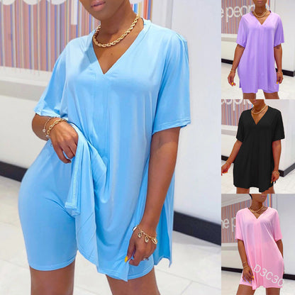 aakip™- Promotion🔥49% OFF💃💃2024 V-Neck Dress & Shorts Set🔥