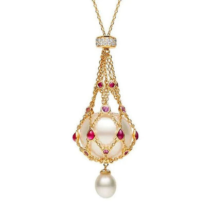 aakip™- 49% OFF--Pearl & Gemstone Lavalier Pendant