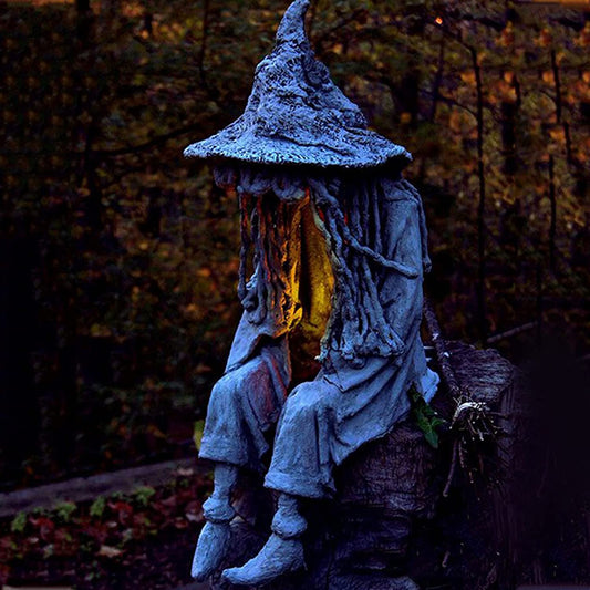 aakip™-Halloween Witch Ghoul Solar Energy Lamp