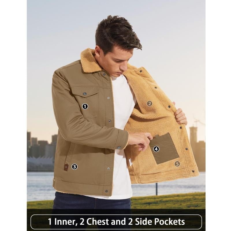 💞Men's Winter Jacket Sherpa Lined