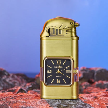 aakip™-Windproof Lighter Vintage Watch Bezel Jet flame Torch