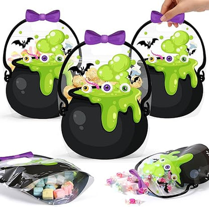 🔥Last Day 50% OFF - Halloween Favor Bags Transparent Pumpkin Sealed Pouches🍬