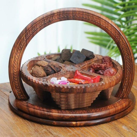 49% OFF🔥-Handmade wood carving fruit plate