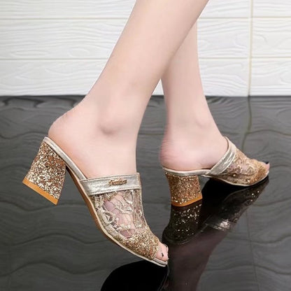 aakip™-😍49% OFF😍 - Women's Glitter Sequins Decor Sandals