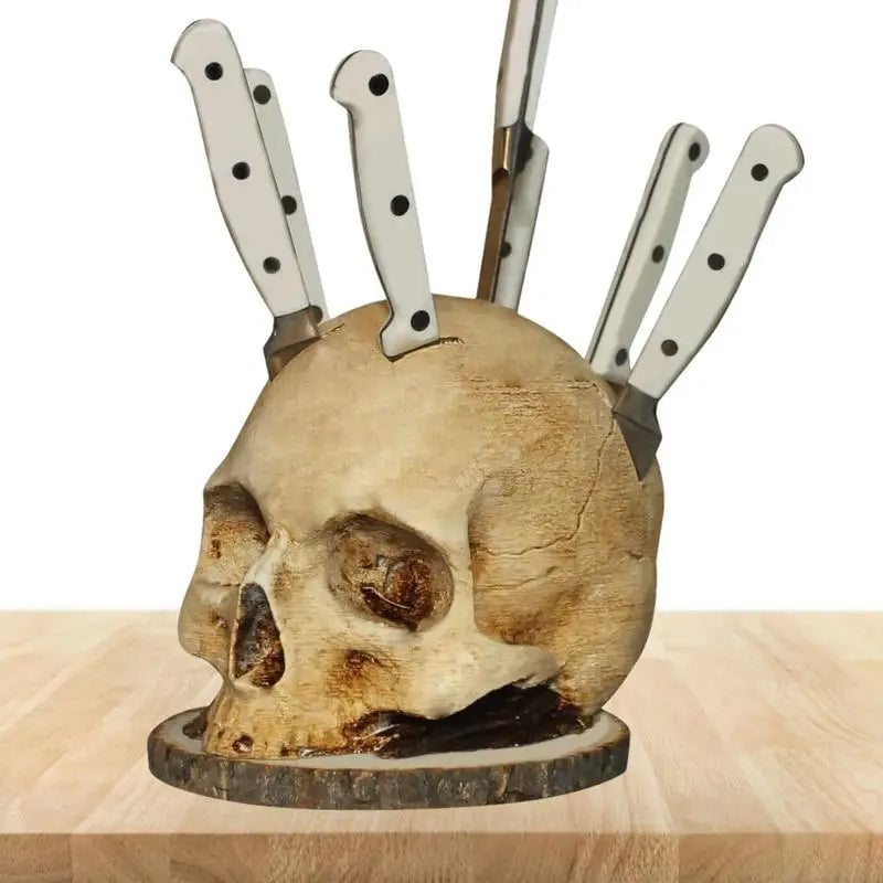 aakip™-Gothic Skull Knife Holder