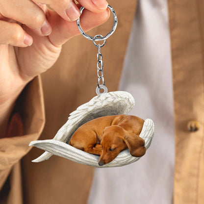 aakip™-Dachshund Sleeping Angel Acrylic Keychain