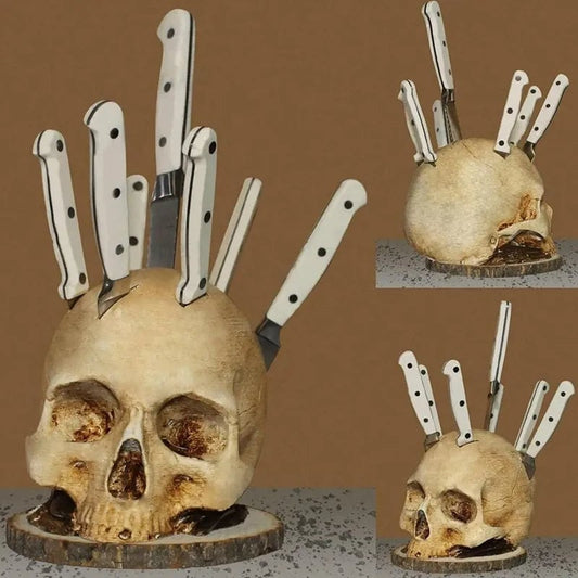 aakip™-Gothic Skull Knife Holder