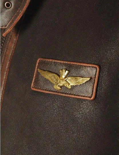 Pilot leather jacket-made of sheepskin {Free Shipping! ! }