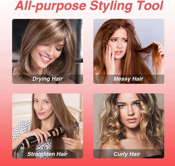 ✨Hot Sale✨3-in-1 Hot Air Styler and Rotating Hair Dryer for Dry hair, curl hair, straighten hair