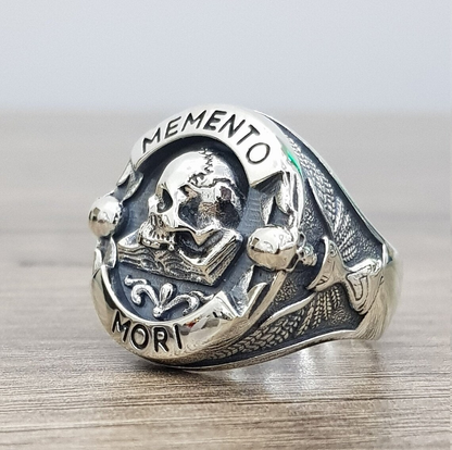 aakip™-Memorial Mori Skull Sterling Silver Ring