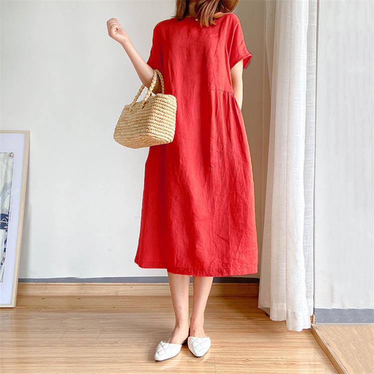 aakip™-🔥HOT SALE🔥 Japanese Style Linen Cotton Dress(50%OFF)