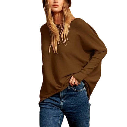 aakip™-Women's Irregular Oversized Dolman Sleeve Knitted Pullover