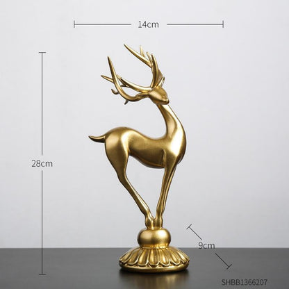aakip™-Handmade Golden Deer Animal Figurine