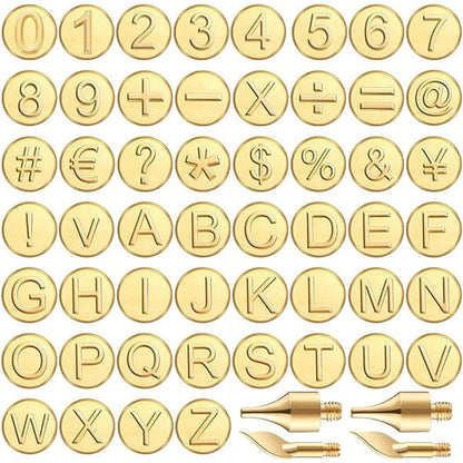 aakip™-🎁26 Letters Copper Mold —DIY Wood Burning/Carving Set