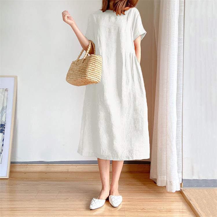 aakip™-🔥HOT SALE🔥 Japanese Style Linen Cotton Dress(50%OFF)