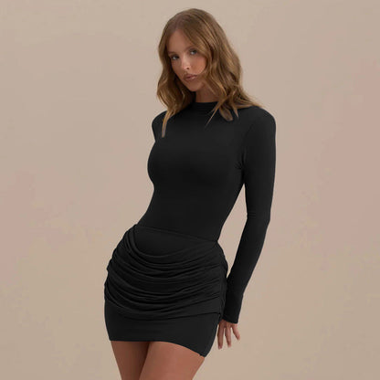 💃Last Day Sales -50% OFF🎉Women's Sexy Ruched Long Sleeve Bodycon Dress
