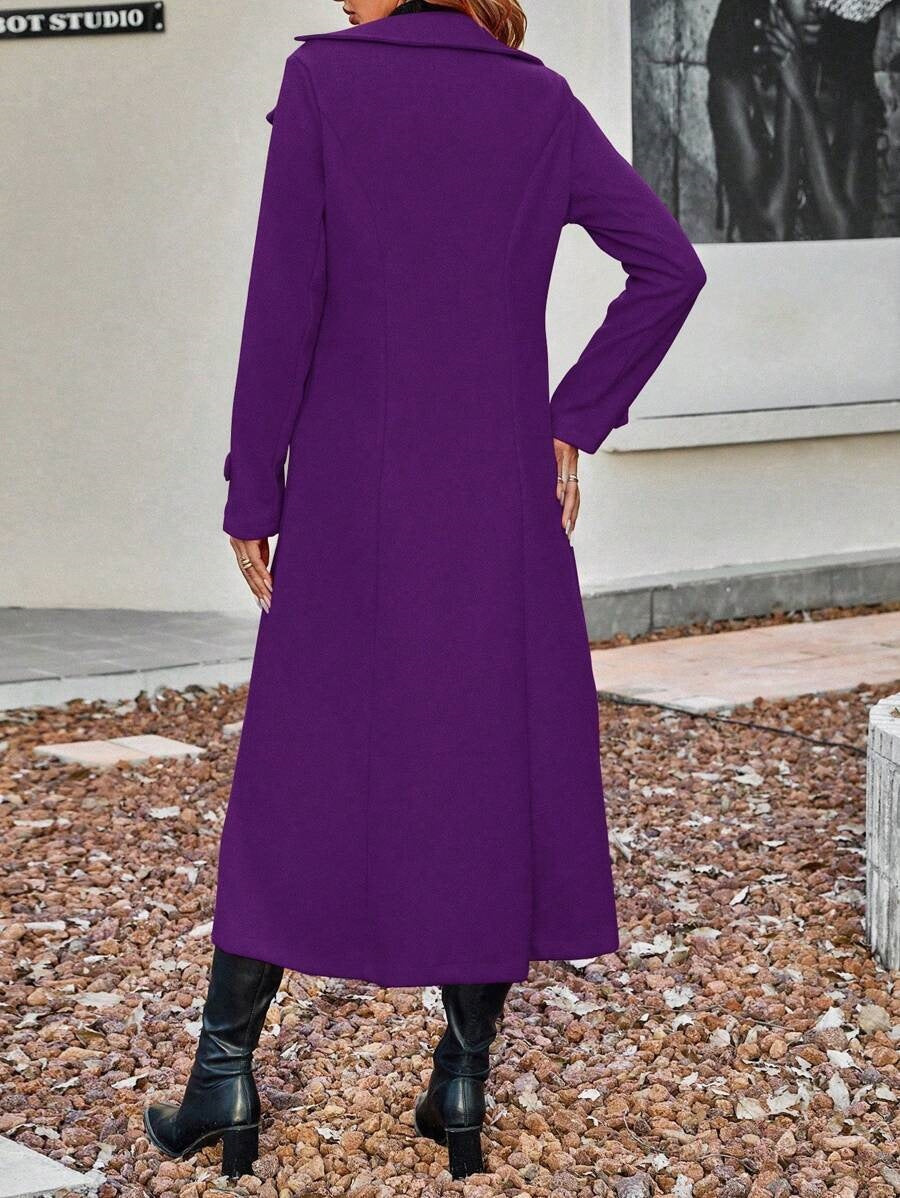 ⏳Limited-time 50% off⏰Women's Long Warm Double-Breasted Coat🧥