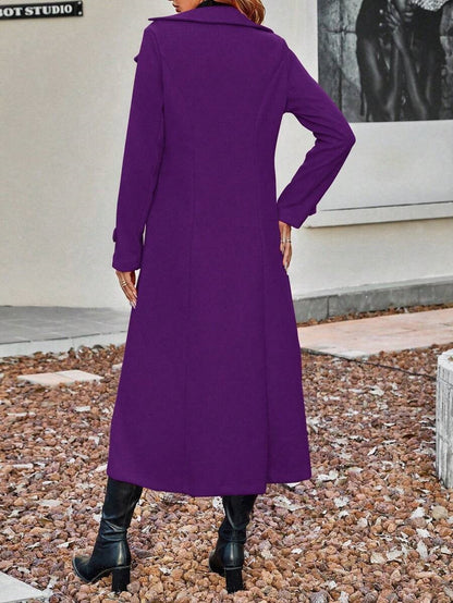⏳Limited-time 50% off⏰Women's Long Warm Double-Breasted Coat🧥