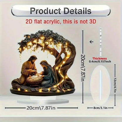 Newborn flat Christmas scene desktop decoration