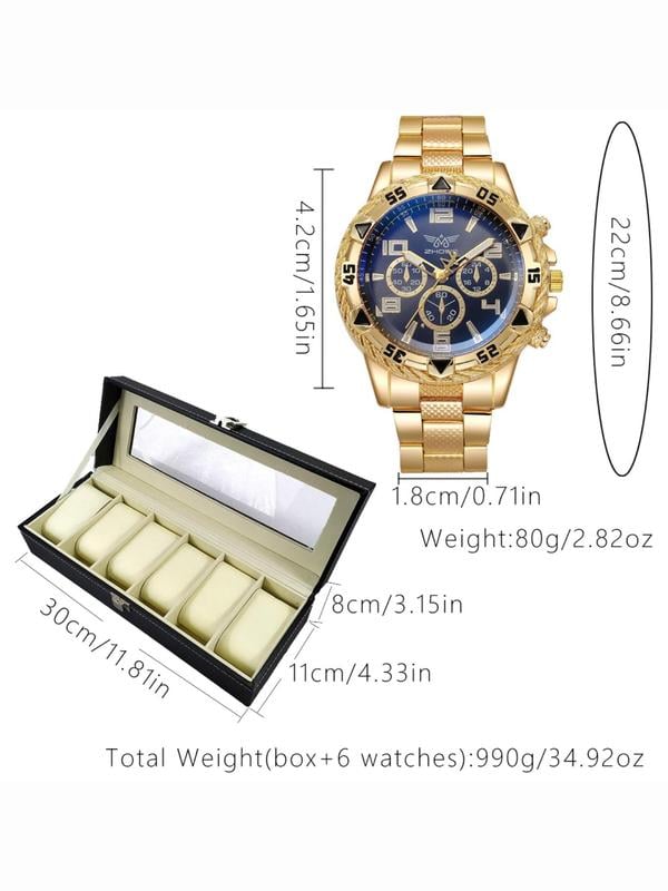 ✨🔥Men's Business Round Dial Analog Quartz Watch Storage Bbox